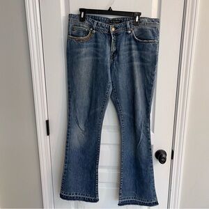 Y2K Polo Jeans Company Ralph Lauren Blue Melanie Raw Beltloop Boot Cut Jeans